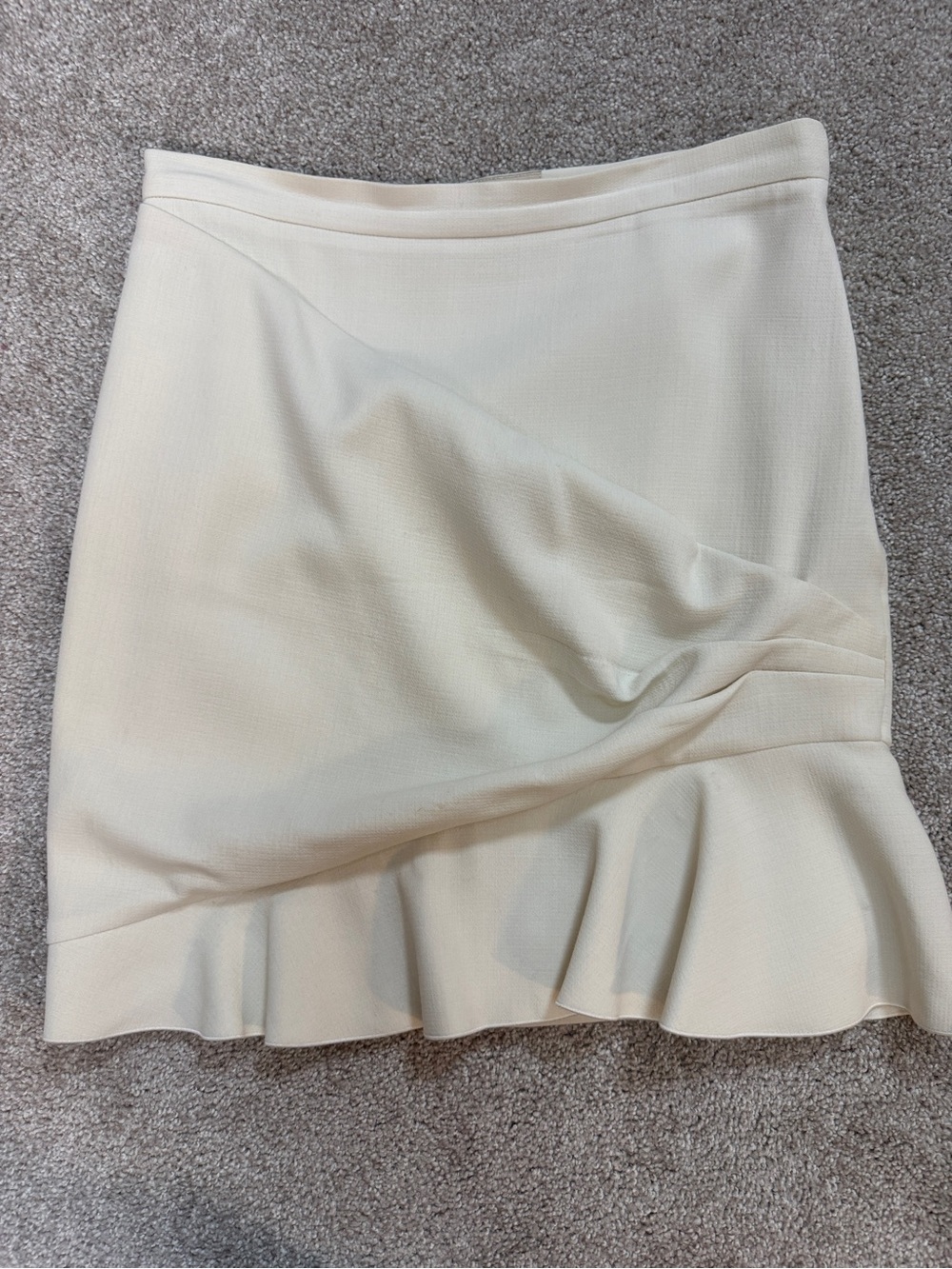 EMILIO PUCCI | Ivory Virgin Wool Draped Ruffle Mini Skirt | IT 40 / US 6 - Picture 4 of 16
